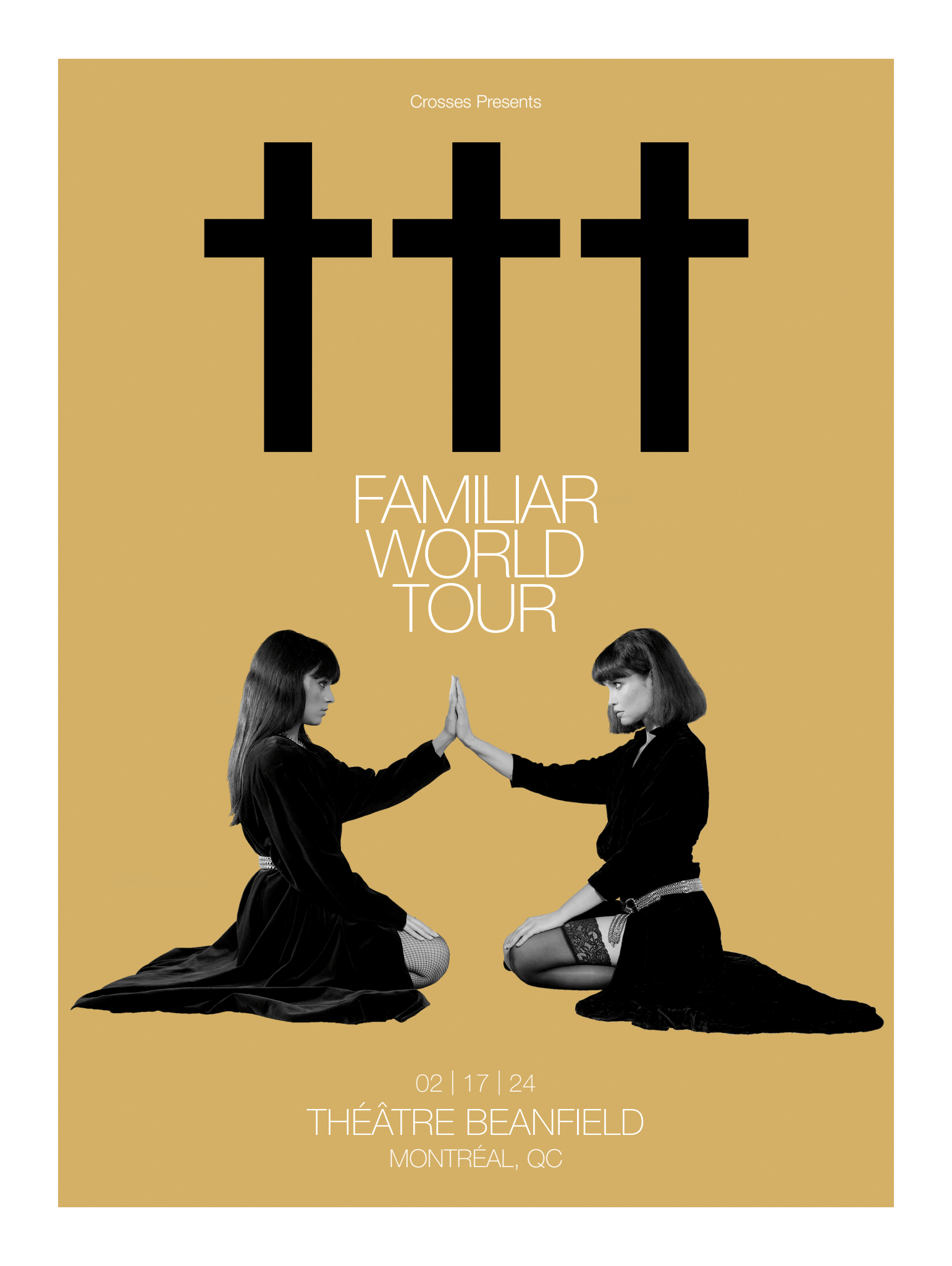 Montreal Event Poster Tour 2024 Crosses US Store